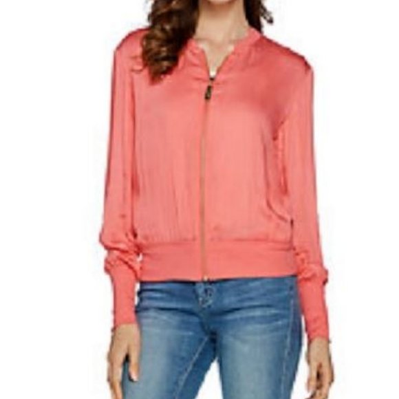 Peace Love World Jackets & Blazers - Peace Love World Zip Front Summer Bomber Jacket